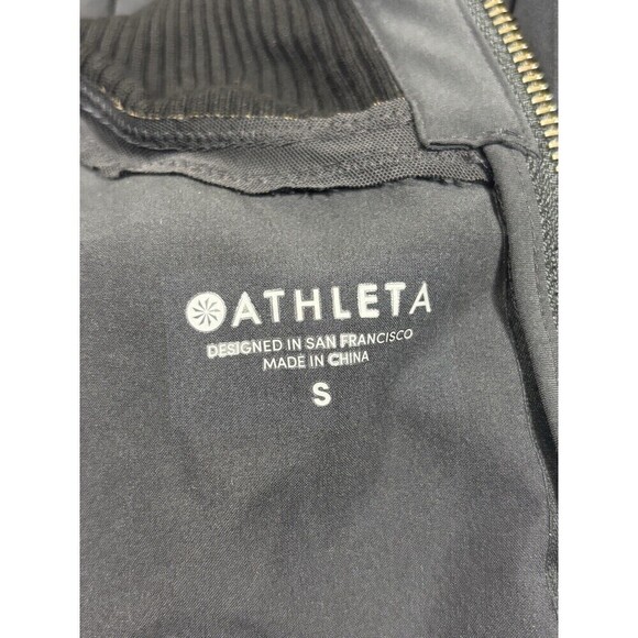 Athleta Initiative Sleeveless Dress Black Small High Neck Exposed Zipper - Picture 5 of 11